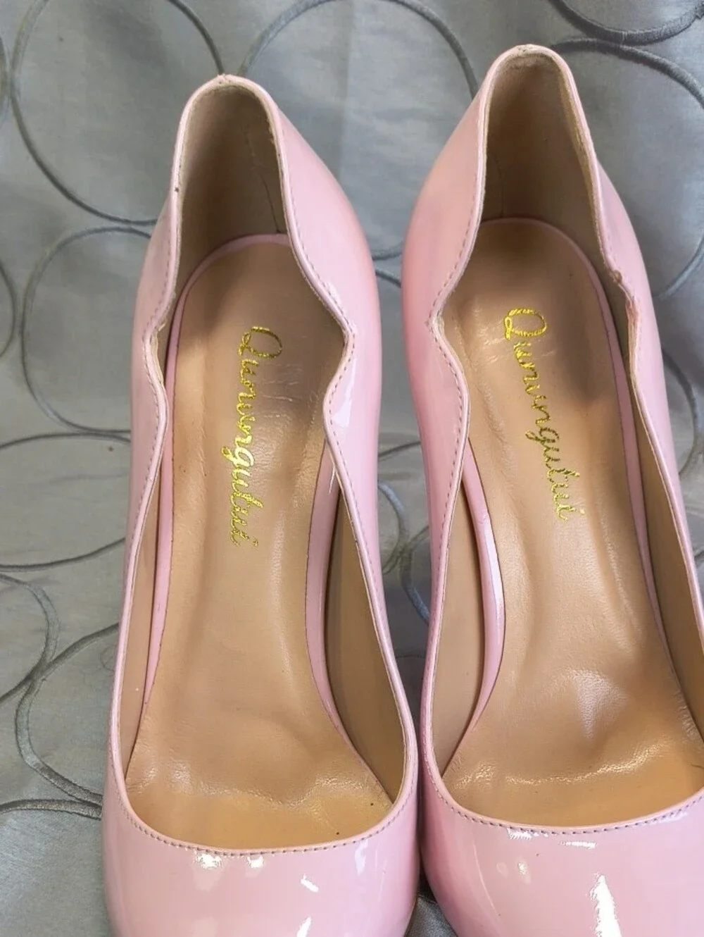 Pink Patent Pointed-Toe Stiletto Heels AC